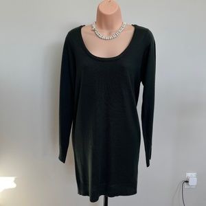 XL - Lapis Fine Knit Tunic Style Sweater